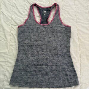 Rabbit Bunny Hop Tank - Gray with Pink Trim Size Small